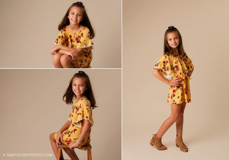 children's photographer Carrollton, Georgia; child on bone studio background