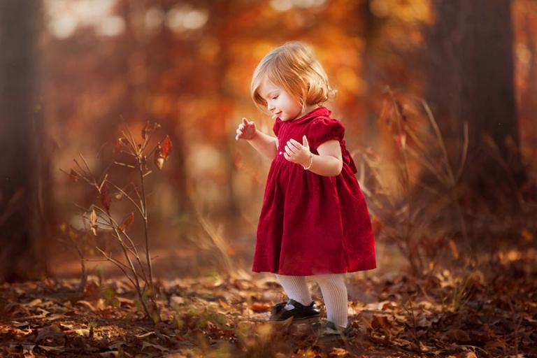 baby photographer Atlanta, toddler outside in fall