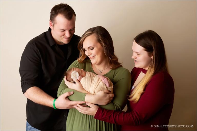 Atlanta family photographer, studio newborn session