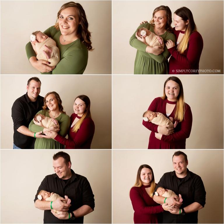 Douglasville family photographer, newborn studio session