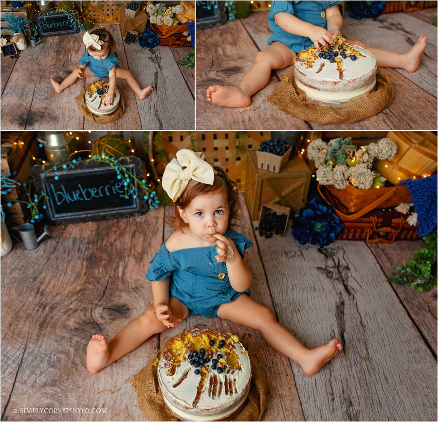 West Georgia cake smash Photographer, two year old studio session