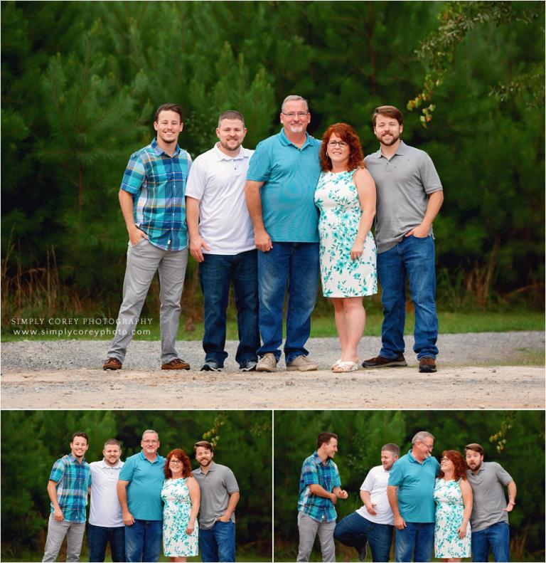 Atlanta family photographer, parents with three grown sons