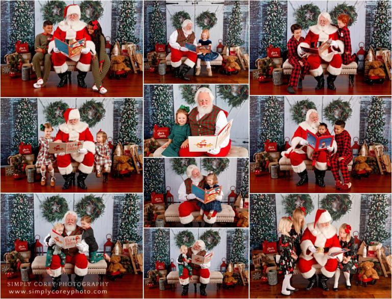 Newnan Santa Claus mini session photographer, story time with Santa