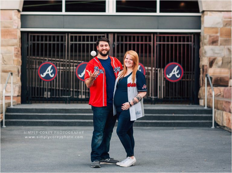 Atlanta Maternity Photographer Atlanta Braves Maternity Session