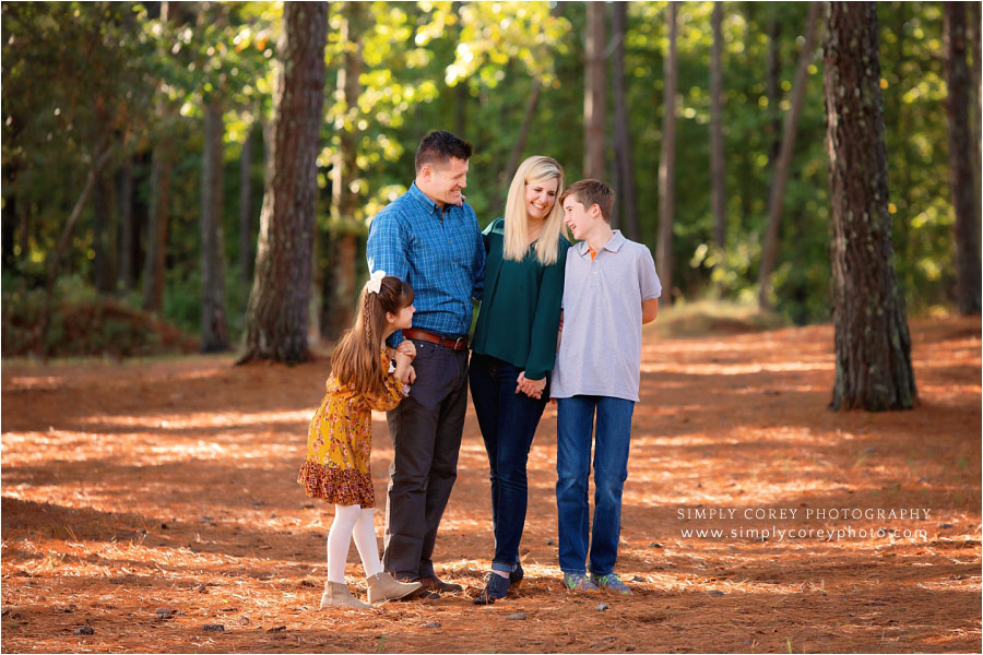 West Georgia family photographer, candid family portrait