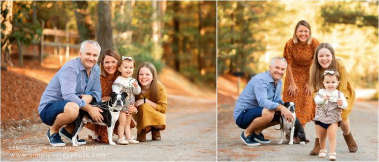 West Georgia family photographer, fall mini session on a country road