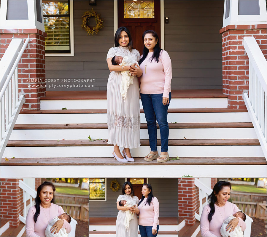 Douglasville photographer, at home newborn session with grandma