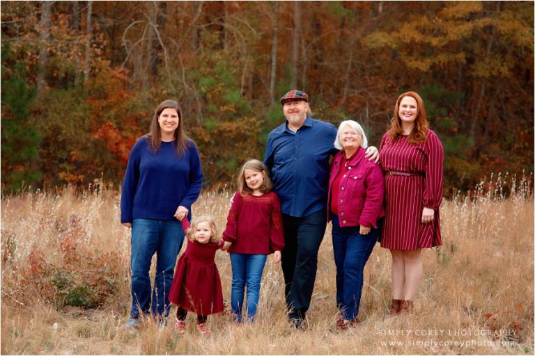 family photographer near Carrollton, Georgia; fall session with grandparents