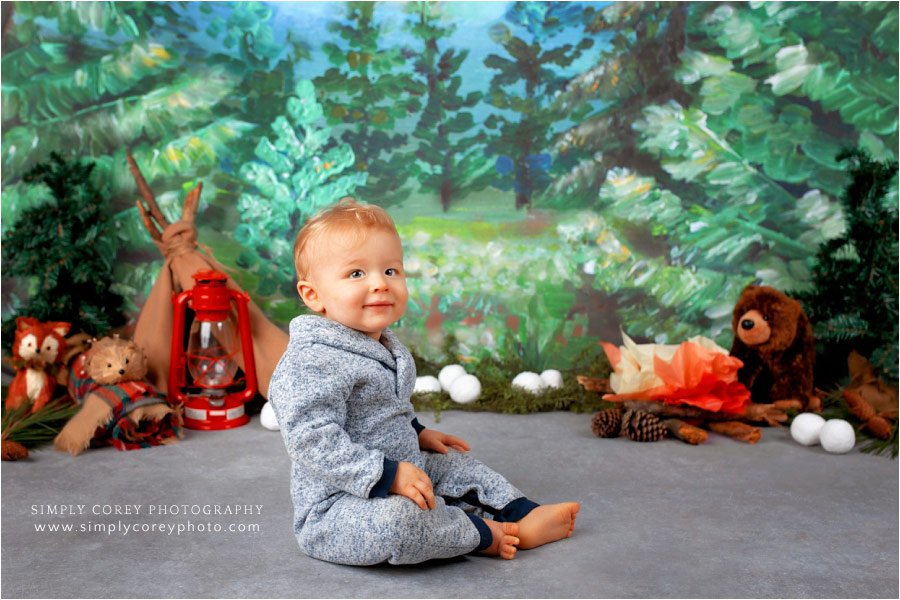 Douglasville baby photographer, one year milestone session in studio