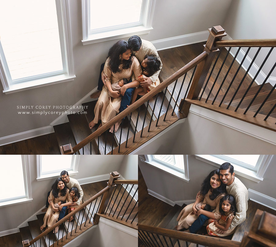 Atlanta family photographer, in home lifestyle newborn session