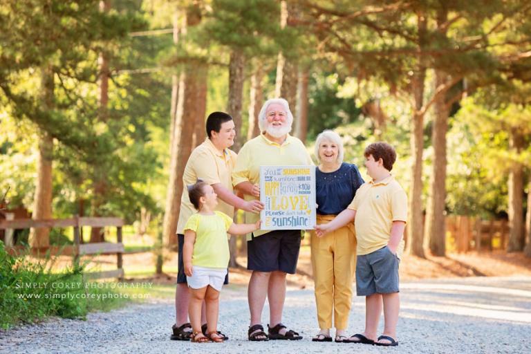 Atlanta family photographer, grandparents session with 3 grandkids