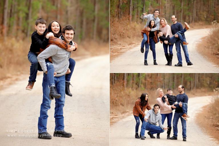 family photographer near Austell, fun portraits outside in West Georgia