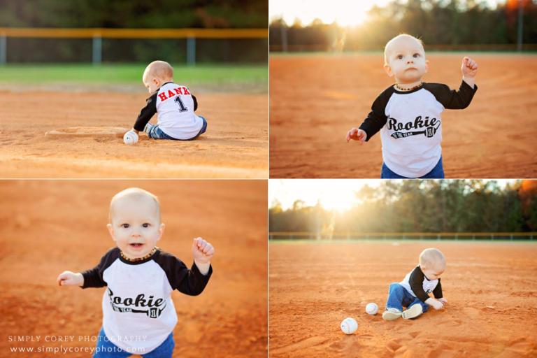 Baseball theme newborn session — Memory Lane Photography