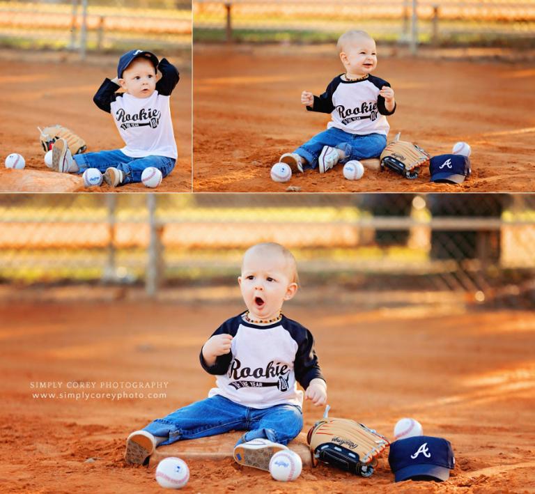 Baseball theme newborn session — Memory Lane Photography