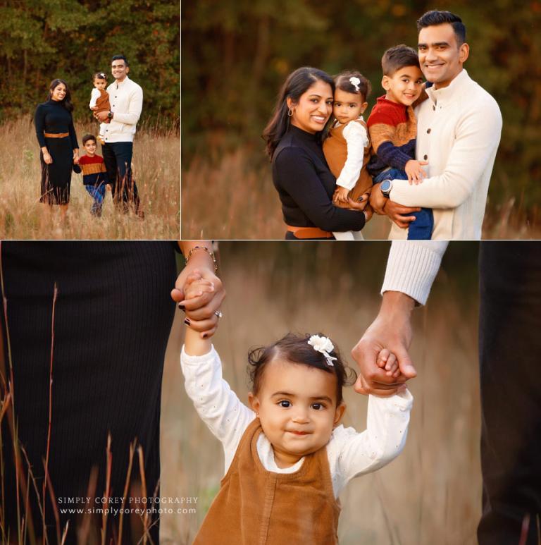 family photographer near Douglasville, outdoor session with two small kids