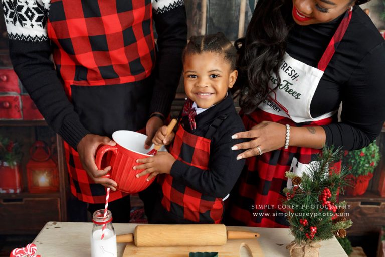 Atlanta Christmas kitchen mini session photographer