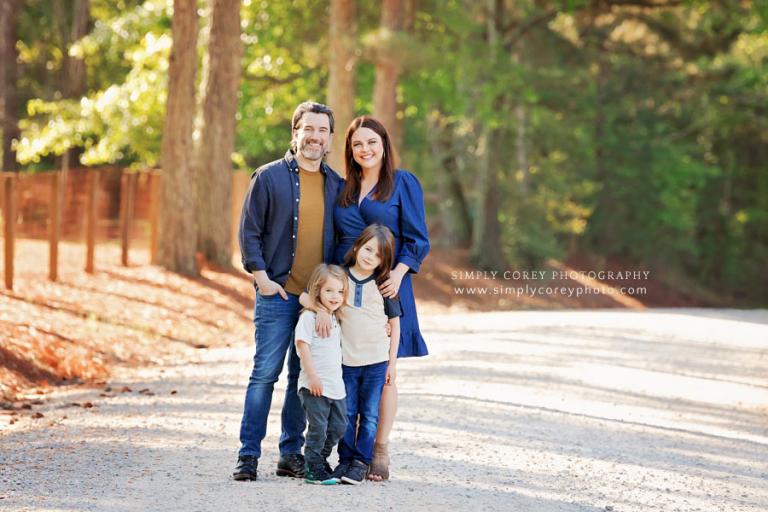 Bremen family photographer, outdoor portrait on country Georgia road
