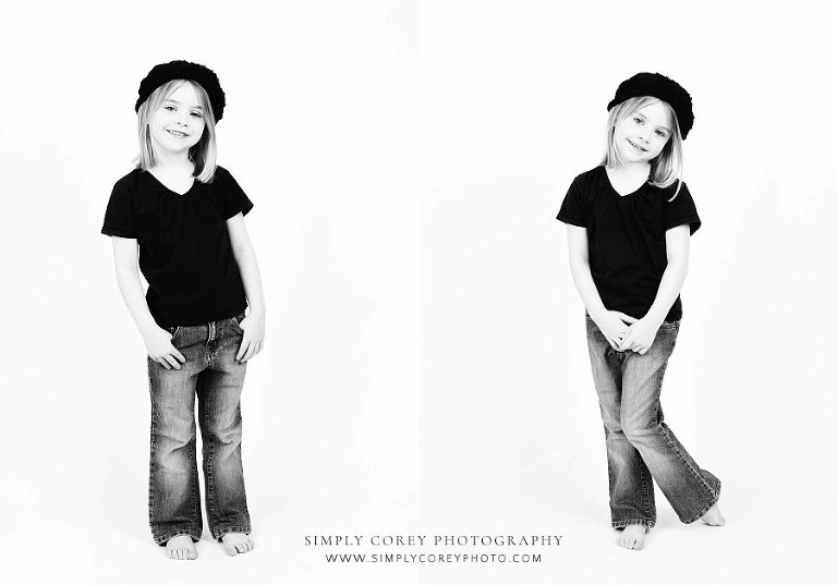 Atlanta children's photographer, studio black and white portraits