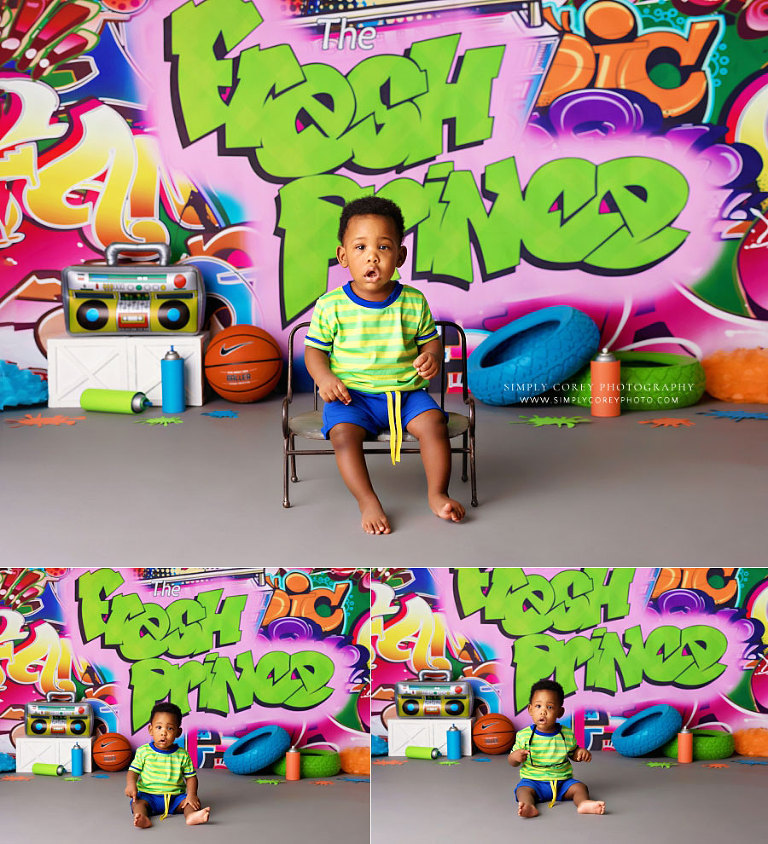 Douglasville baby photographer, fresh prince milestone session