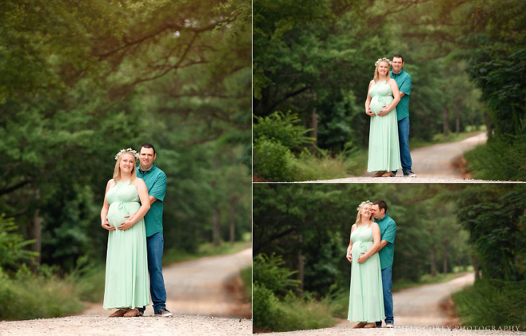 maternity photographer near Douglasville, pregnancy portraits of couple outside in summer