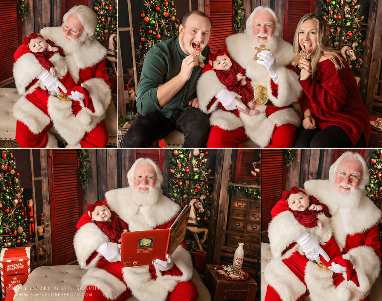 Bremen Christmas mini session photographer, baby and family with Santa Claus
