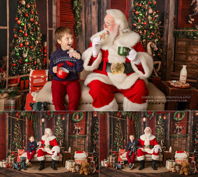 Santa Claus mini session photographer near Bremen, child Christmas portraits