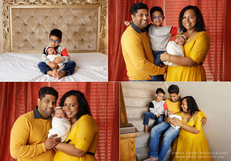 West Georgia family photographer, in home newborn session in Atlanta