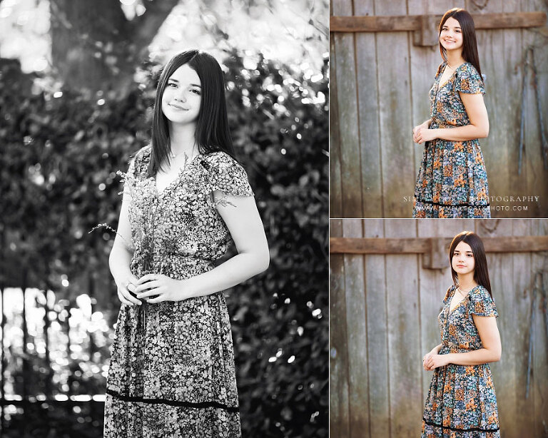 senior portrait photographer near Douglasville, teen girl outside