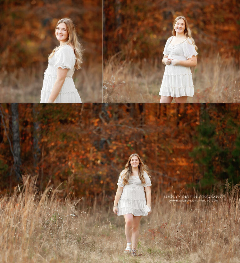 Bremen senior portrait photographer, teen girl outside in autumn