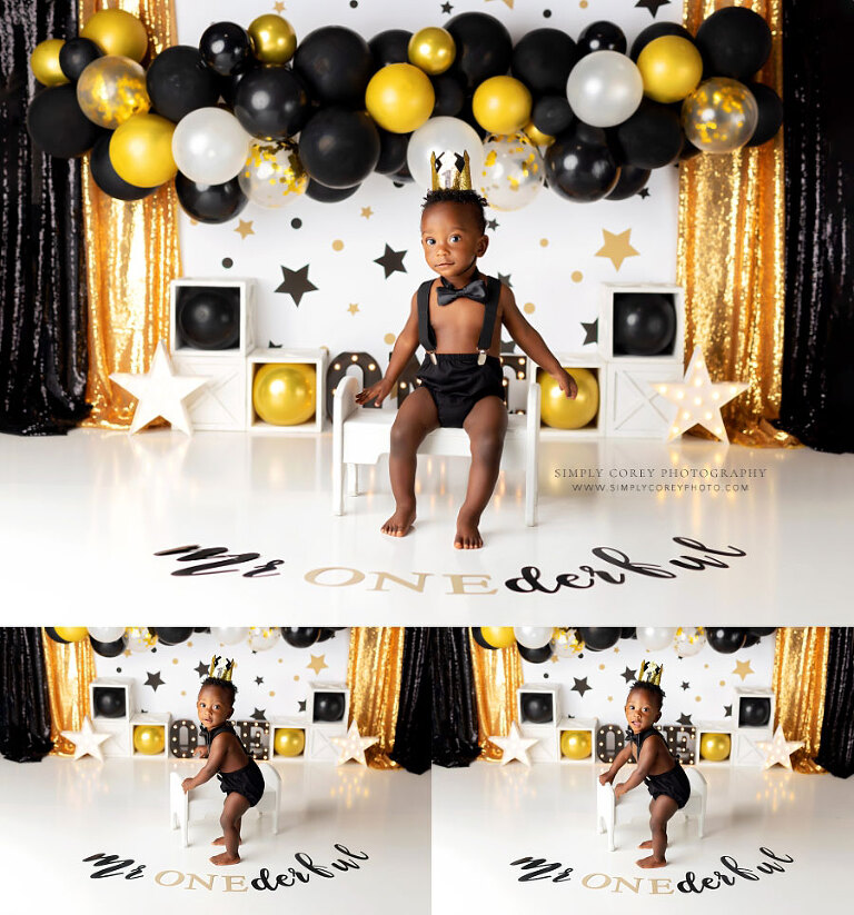 Carrollton baby photographer, in Georgia, Mr. Onederful studio set