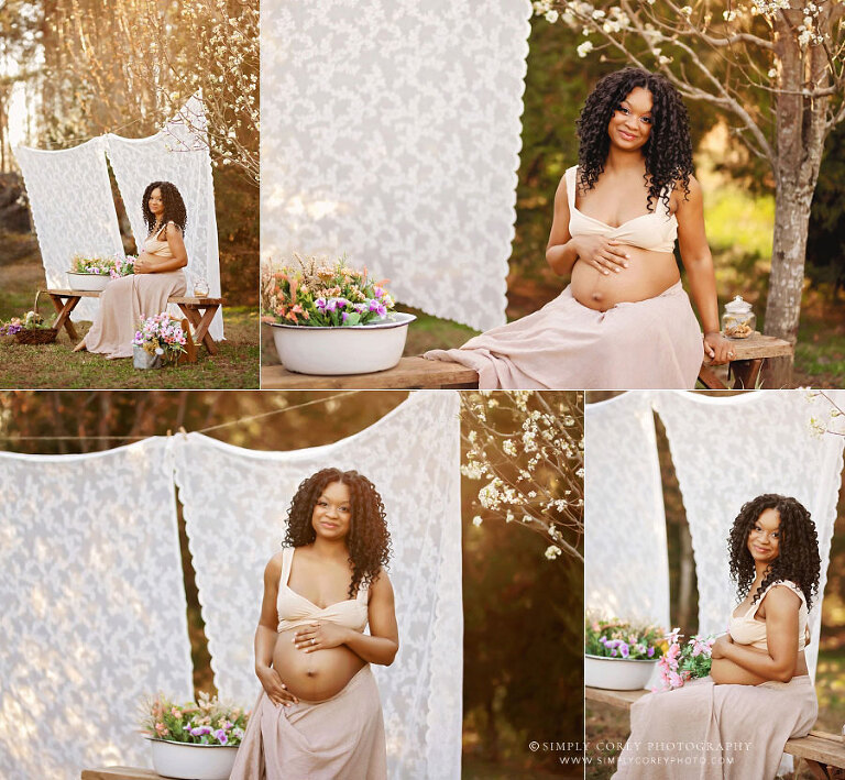 Fairburn maternity photographer, outdoor maternity pictures in spring