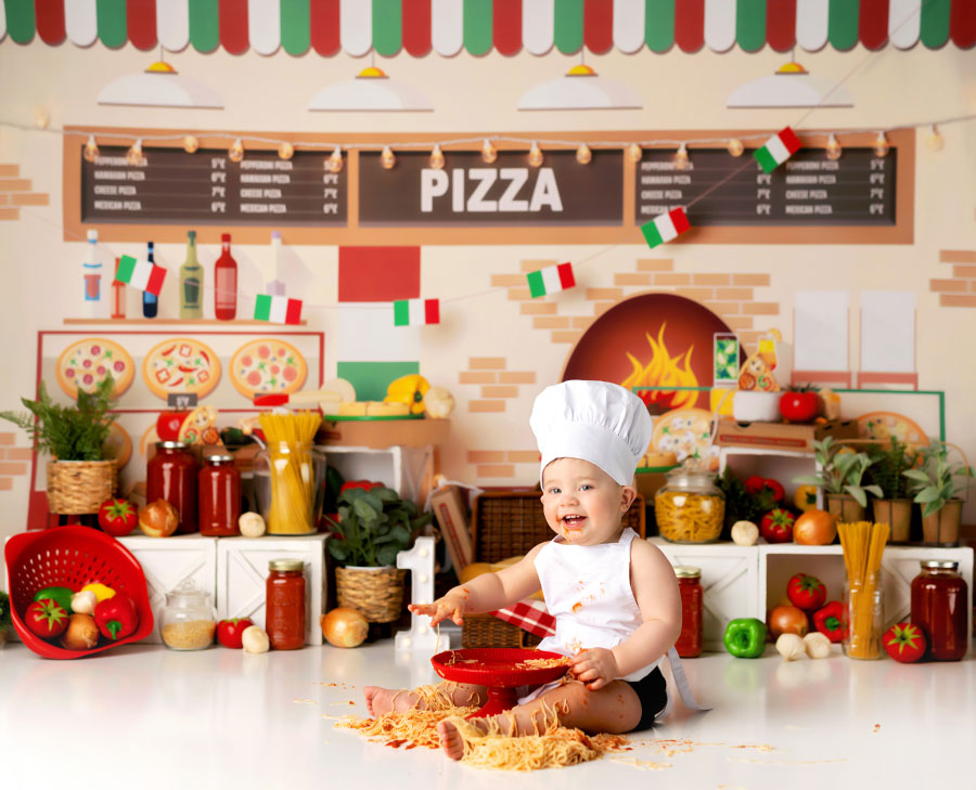 cake smash photographer near Atlanta, spaghetti smash for first birthday