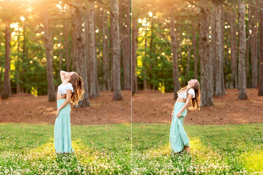 Villa Rica senior portrait photographer, teen girl laughing in sunshine