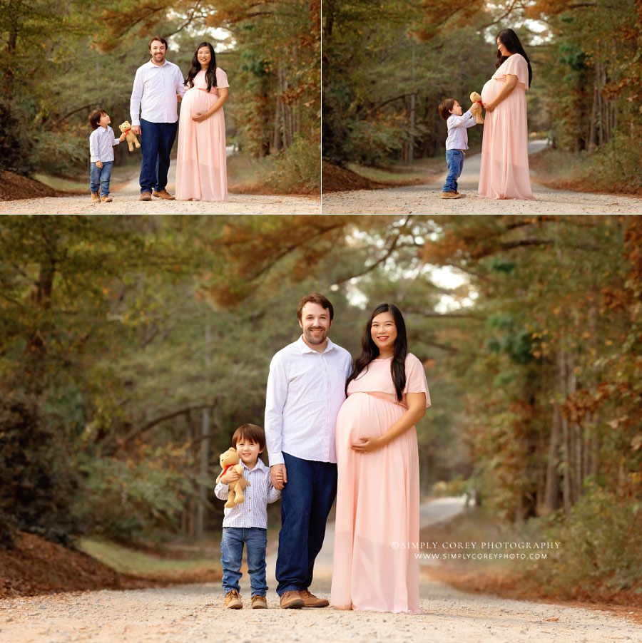 Carrollton family photographer in GA, outdoor maternity portraits in fall
